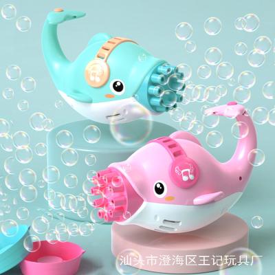 China 2021 Outdoor and Indoor Dolphin Birthday Bubble Blaster Eco-friendly Machine Gun Portable Bubble Memories Activity Maker Machine for sale