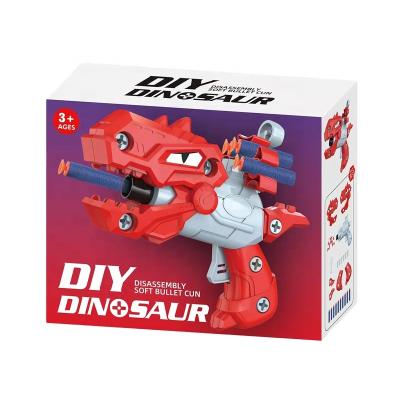 China 2021 Best Selling Electronic Toy Guns For Boys Assemble And Disassemble Dinosaur Shooting Gun EVA Soft Bullet Guns for sale