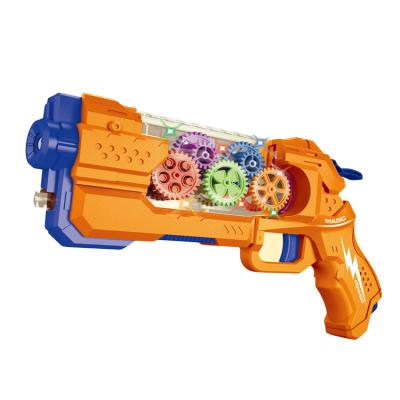 China 2021 Boys Toy Speed ​​Vibration Electronic Transparent Handle Gun Battery Operated Toy Electric Gun Toy With Music for sale