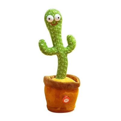 China Handsome & maker Dancing Cactus Stuffed Cozy Flowerpot Twisting Dancing Doll Singing Music Plush Talking Recording Toy for sale