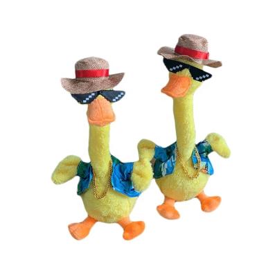 China Handsome & High Quality Comfortable Rechargeable Dancing Duck Toy Plush Stuffed Dancing Duck Talking Duck Toy With USB for sale