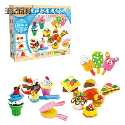 China Creative Multifunctional Clay Toys 3D Color Mud Kids Playdough Kit Relaxing Noodle Machine Game Dough for sale