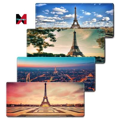 China Cusotmized 2022 New Design Silicone Anti-slip New Paris Flag Office Table Sublimation Mouse Pad Size For 400x900x2mm for sale