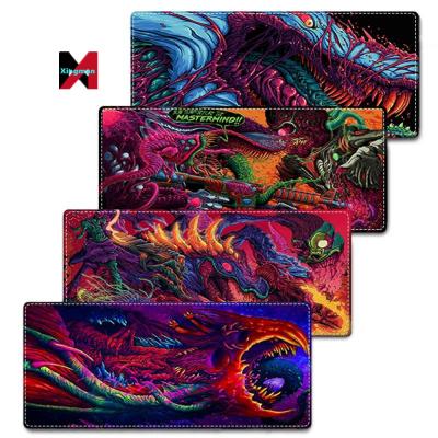 China 2022 New Game 900x400mm Big Beast XL Edge Gaming Mouse Pad Keyboard Mousepad Table Computer Eco-friendly Hyper Locking Rubber Mat For CS GO for sale