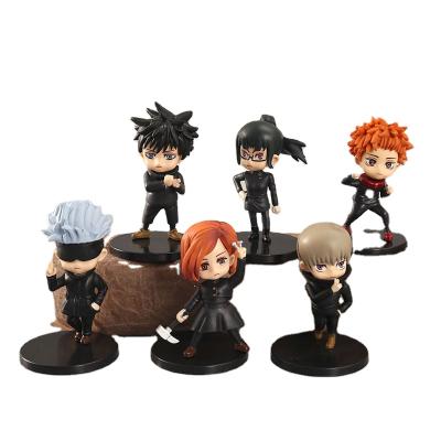 China Mini figure newcomer 6pcs in kaisen cartoon anime figure set jujutsu of action number toys for decoration for sale