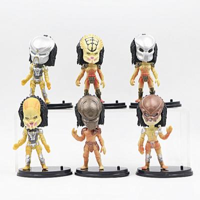 China 2022 Alien 6pcs Movie Newcomer Predators Action Figure 7cm Action Figure Doll Set Predators PVC Figure Toy For Cake Topper for sale