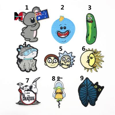 China Factory direct supply hot sale washable to AliExpress cute kids cartoon cloth stickers embroidery patch in common retail for sale