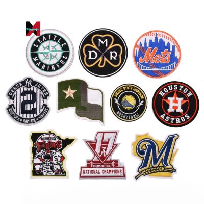 China Factory Direct Sales Apparel Computer Patch Washable Cloth Embroidered Baseball Team Badge Armband Stickers for sale