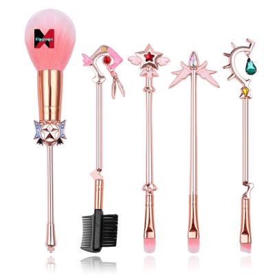 China Angular Blush Cute Magical Girl Makeup Brush Eye Blush Makeup Brushes Pink Makeup Brush Set Anime Fan Collection for sale