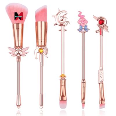 China Angular Blush Magical Girl Makeup Brush Face Makeup Brushes Rose Gold Makeup Brushes Anime Lovers Gift for sale