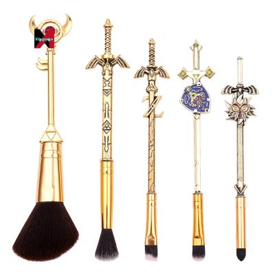 China Angular Blush Anime Makeup Brushes Cool Legend of Zelda Professional Makeup Brush Set Beauty Cosmetics Set for Women Gifts for sale