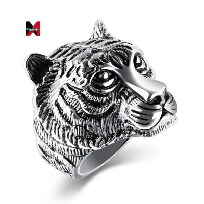 China 2022 Wholesale Fashion Jewelry Custom Casting High Quality Casual/Sporting Ring Men's Tiger Ring Jewelry Set for sale