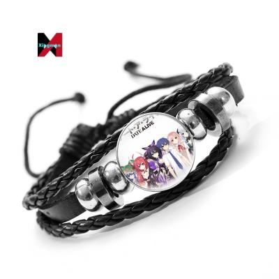 China New FASHIONABLE anime border date a Live Time Stone leather multi-layer woven bracelet wholesale for sale