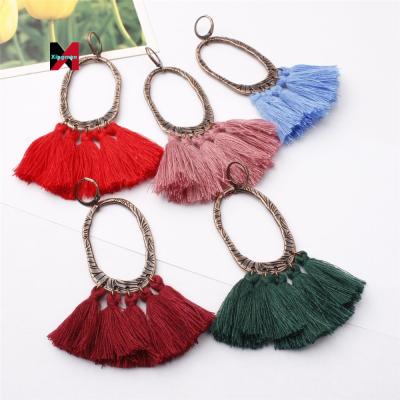 China New CLASSIC Female Bohemian Ethnic Style Tassel Retro Earrings Multicolored Accessories for sale