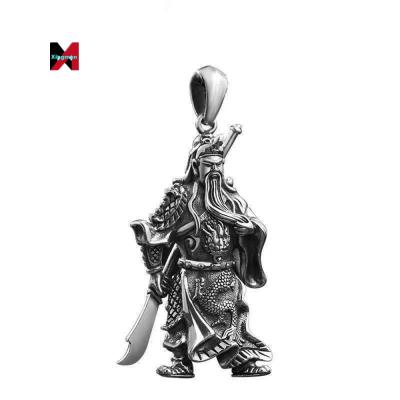 China Enduring Overlord Punk God of Wealth Guan Gong Keep Necklace God of War General Guan Gong Exorcism Good Luck Necklace for sale