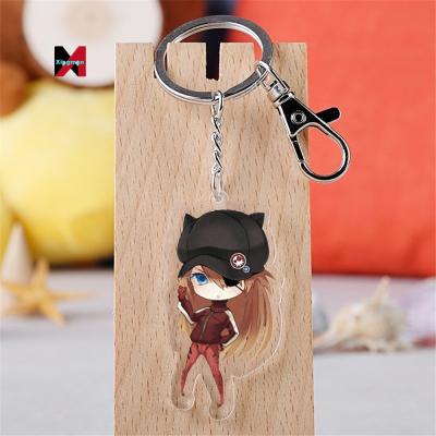 China Metal Anime GENESIS EVANGELION Acrylic Key Chains Accessories NEON EVA Key Chains For Boy Girls Fans Gift for sale