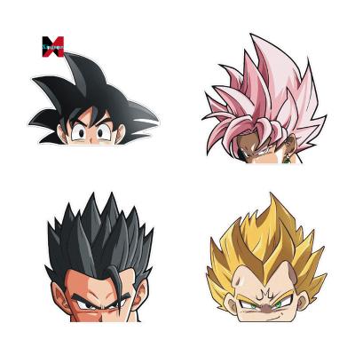 China Waterproof+Eco-friendly Hot Selling Japanese Dragon Ball Anime Car Stickers Waterproof Anime Motion Stickers for sale