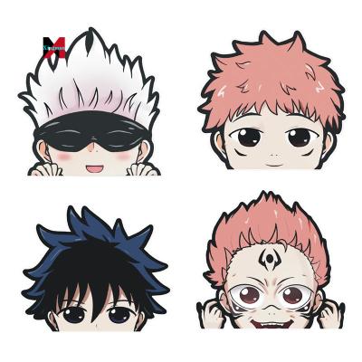 China 2022 Waterproof+Eco-friendly Anime Jujutsu Kaisen Die Cut Lenticular Stickers Waterproof Car Peeker Sticker for sale