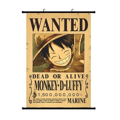 China Anime One Piece 2022 Wanted Posters Anime Cartoon Japan Flip Anime Pictures For Home Decor Wall Scrolls for sale