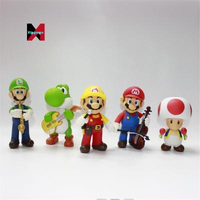 China Cartoon Toy 2022 PVC Action Number 10-13cm Music Guitar Mario Bros Action Figure Toy New With Box Packing for sale