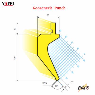 China Large Metal Gooseneck Press Brake Tooling for Return Flanges Workpiece for sale