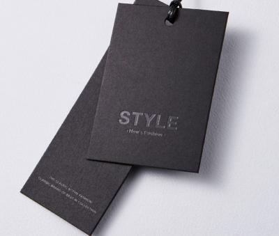 China Fashional Fashional Paper Hang Tag Garment Accessories Neck Label Clothing Hang Tag Custom Hangtag With Print Viable Luxury Logo for sale