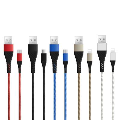 China 2019 New Camera Style Braided USB Cable 2A Data Cable Phone USB Charging Cable for iPhone, Type C and Samsung for sale