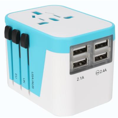 China Business gift Multi Country switch plug 4USB charger multi function travel plug multi purpose power adapter for sale