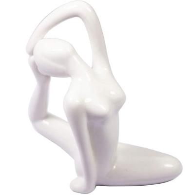 China White China Ceramic Meditation Yoga Pose Statues for sale