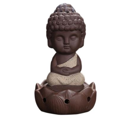 China China Wholesale Ceramic Tea Pet Censer Tower Sand Buddha Statue Purple Ceramic Censer/Tathagata Ornament for sale