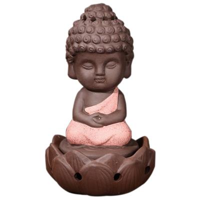 China China Wholesale Ceramic Tea Pet Censer Tower Sand Buddha Statue Purple Ceramic Censer/Tathagata Ornament for sale