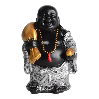 China Worlwide Factory Wholesale Feng Shui Laughing Buddha Gold Buddha Statues for Good Luck Wealth Health for sale