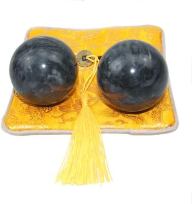 China Health Stress Relieve Hand Exercise 2in Gray Baoding Balls Marble Chinese Dark Marble Ball HJ002-C001 for sale