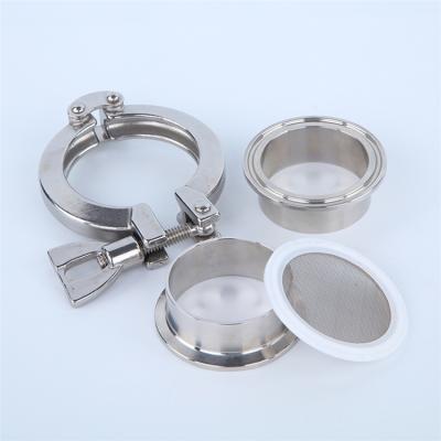 China Dairy Stainless Steel Stability Ferrule Clamp Around Silver Sanitary Ferrule for sale