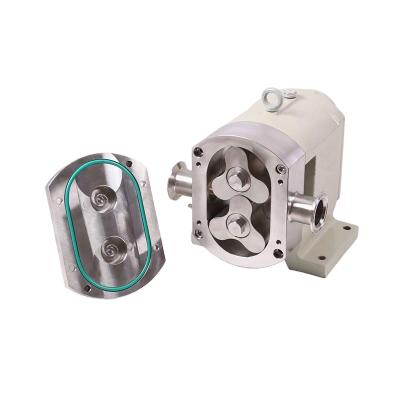 China Food and Beverage Industry Food Grade Stainless Steel SS304 SS316L Sanitary Pump Body Three Lobe Pump Head for sale