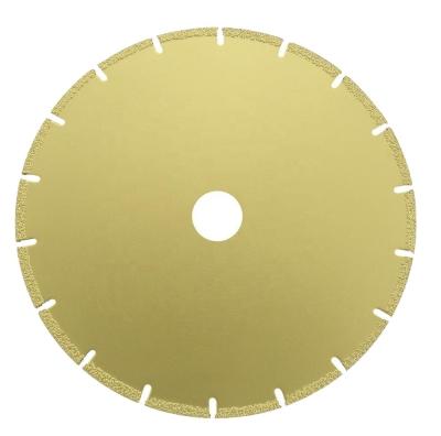 China 230mm Marble Cutting and Polishing Vacuum Brazed Saw Blade with Ti-coated Finishing for sale