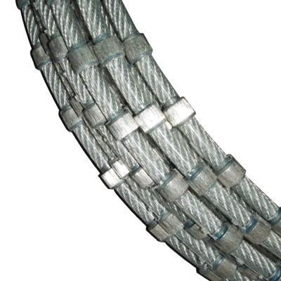 China 11.0mm Diamond Rope Sintered Diamond Squaring For Stone Block Trimming Stone Cutting Tools for sale