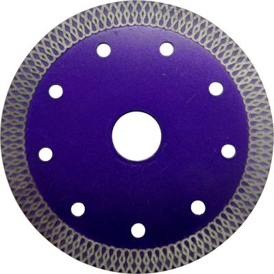 China Stone Cutting Diamond Tools Super Thin X Mesh Turbo Cutting Disc for Wet Dry Cutting for sale