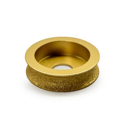 China Vacuum Brazed Stone Edge Diamond Bore Profile Grinding Wheel 64-134mm Metal Powder for sale