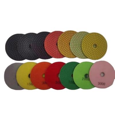 China 125mm Wet Polishing Pad for Polishing Granite Marble Stone Slab Resin Pads Advantage for sale