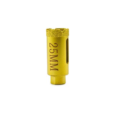 China LINSING Vacuum Brazed CNC Diamond Core Drill Bits for Stone Drilling 19-125mm Diameter for sale