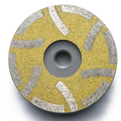 China Customized Support OEM Metal Bond Diamond Angle Grinder Cup Wheel for Stone Polishing for sale