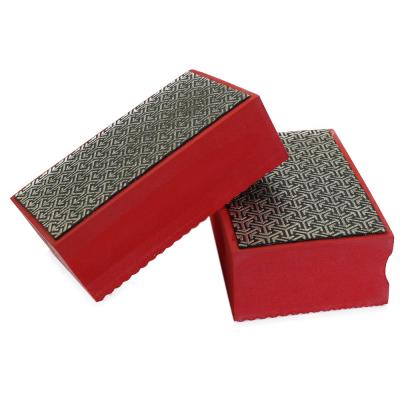 China Electroplated Sponge Diamond Hand Polishing Sanding Block Pads For Marble Granite Ceramic Tile for sale