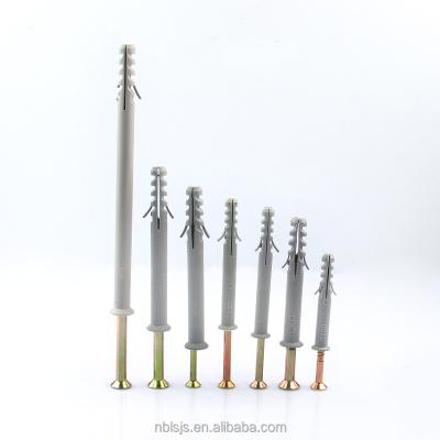 China Plastic High Strength Concrete Screw Winged Plastic Wall Anchor With Wood Screw Anchor for sale