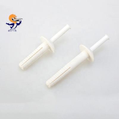 China Plastic White Nylon Drive Nylon Anchor Hammer Pin for sale