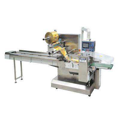 China Custom Bread Sweet Candy Cookie Cake Bar Chocolate Wrapping Machine Automatic Flow Wrapping Machine Pillow Horizontal Packing Machine for sale