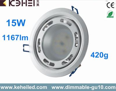 China High Lumen Dimmable 80lm/w 15W Led Downlight With Lextar 5630 Chips for sale