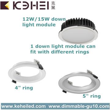 China 12W Magic detachable 4' '/ 5'' ring LED Downlight With Samsung Chips 100lm/W light efficiency for sale