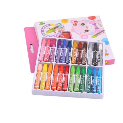 China School/Office/Dating Kids and Student High Quality Vibrant 24 Colors Art Drawing Colorful Wax Crayon for sale