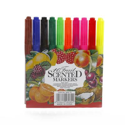 China office & School Supplies 10 High Quality Cheap Fruit School Markers Scented Markers Highlighter Bar Pen for sale